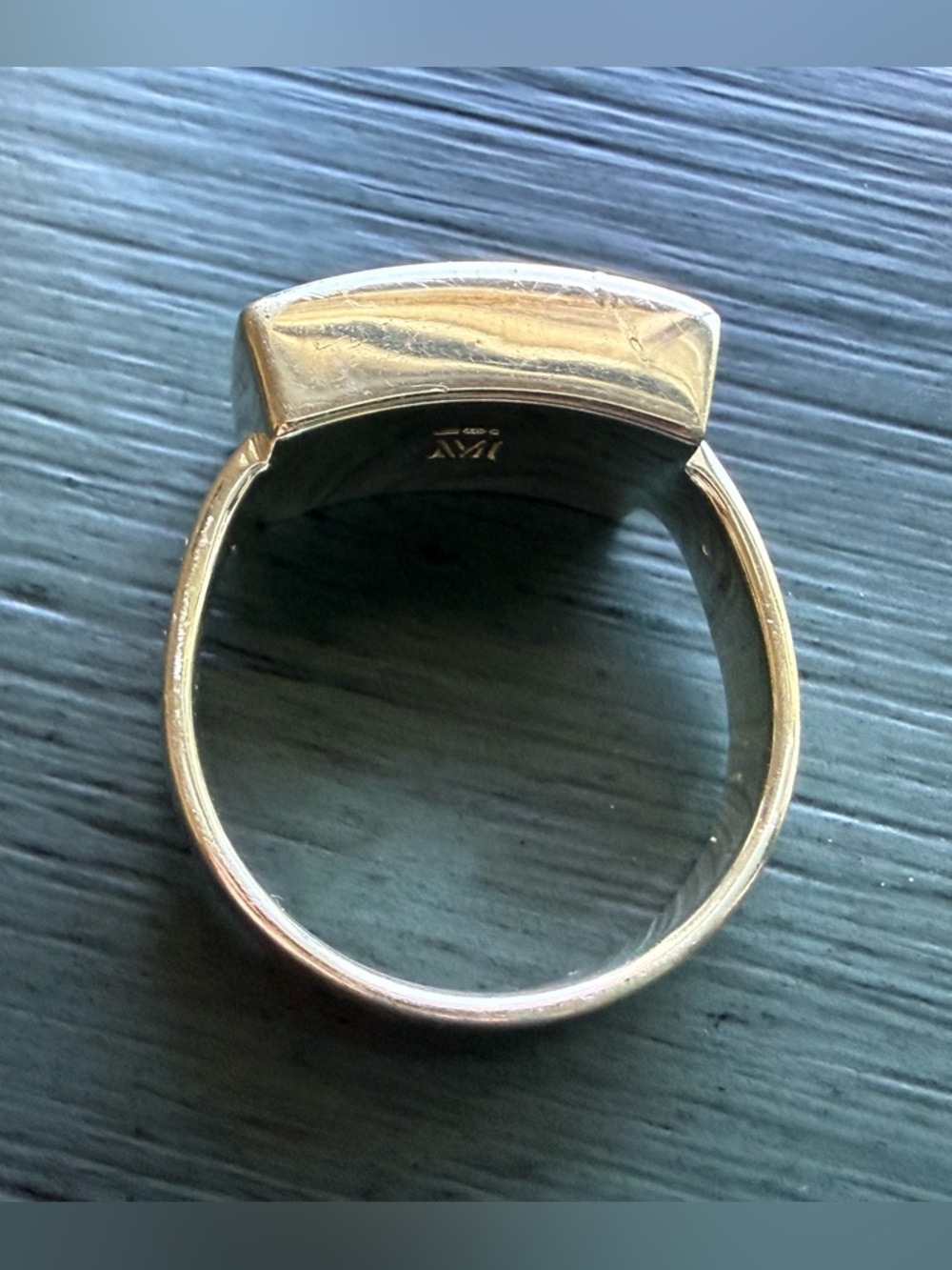 Monica Vinader Linear Large Ring Sterling Silver Size 7.5 - Picture 2 of 5